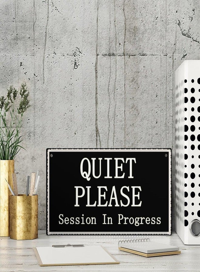 Henntile Quiet Please Session in Progress Functional Small Office/Home Treatment Room Hanging Door Sign 12 inch by 6 inch - Image 5